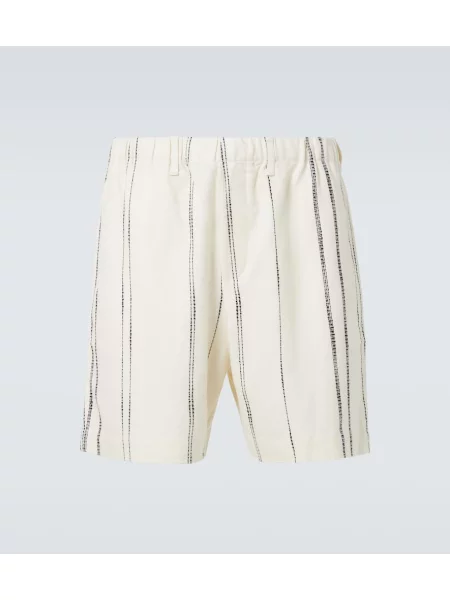 Pruhované kraťasy Commas bílé
