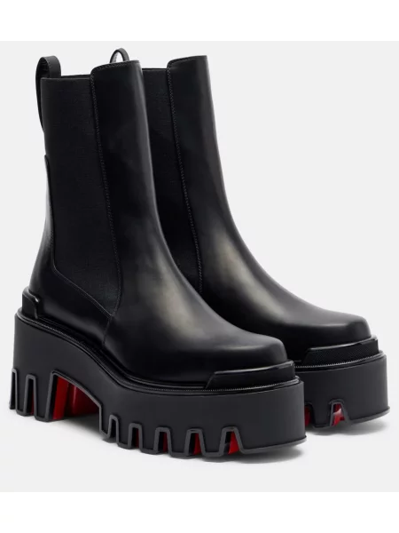 Кожени боти тип челси Christian Louboutin черно