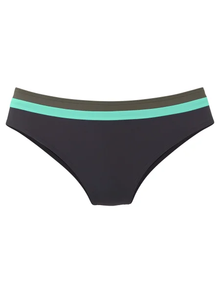S.Oliver Slip costum de baie albastru aqua / metalic / verde închis gri