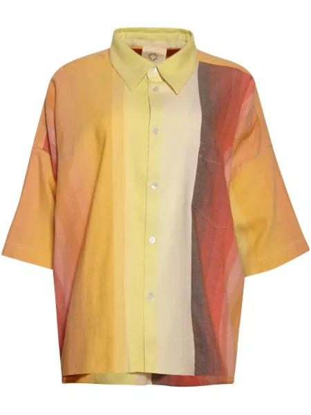 Krótka koszula Marrakshi Life z krótkim rękawem żółta