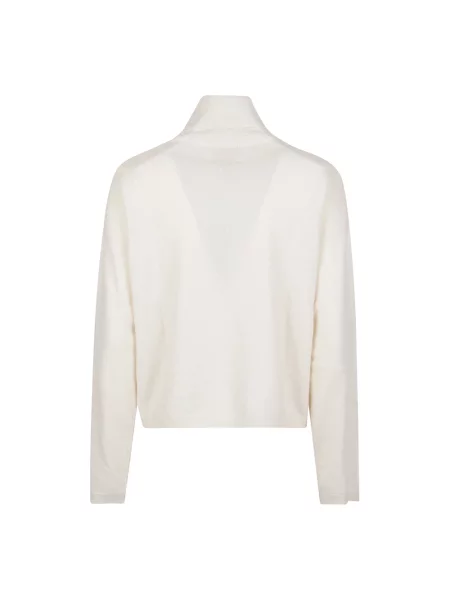 Sweter z golfem Woolrich wełniany biały