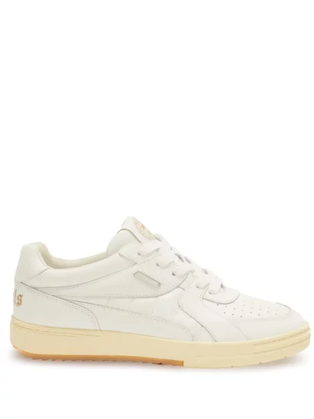 Sneakerși Palm Angels cu șireturi din piele alb