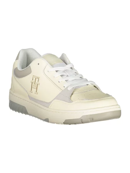 Lniane trampki Tommy Hilfiger beżowe