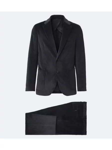 Costum Lardini de catifea cord albastru