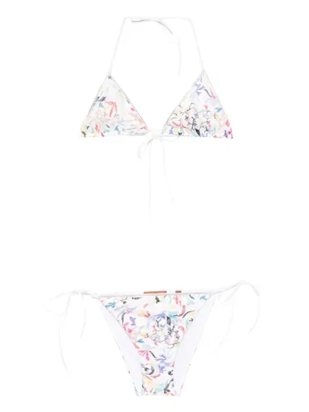 Bikini Missoni cu model floral cu imagine alb