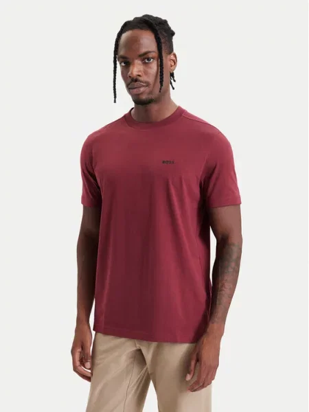 BOSS Majica Tee  Bordo rdeča
