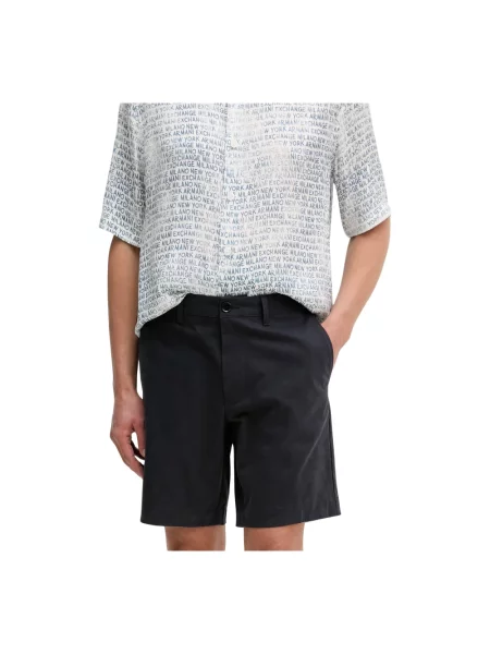 Szorty Armani Exchange z logo niebieskie