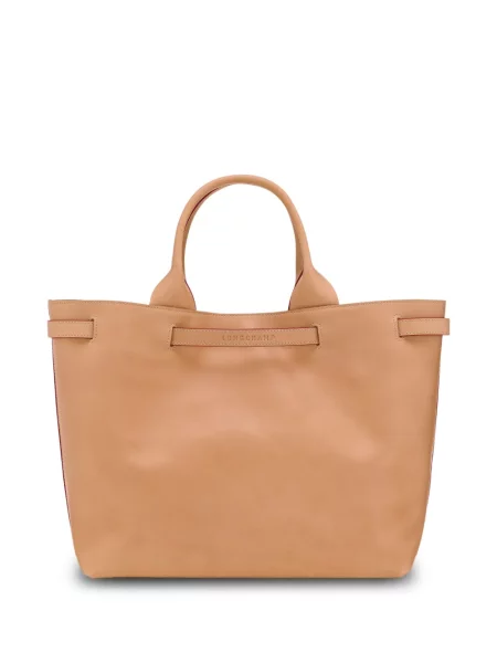 Geanta de piele Longchamp din piele maro
