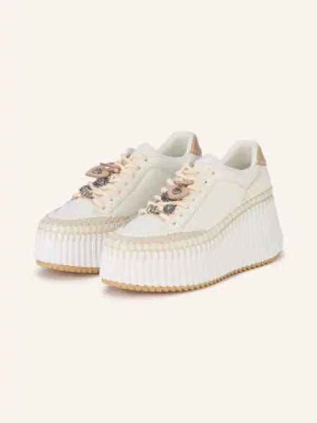 Chloé Sneakersy Nama lovely white bílé