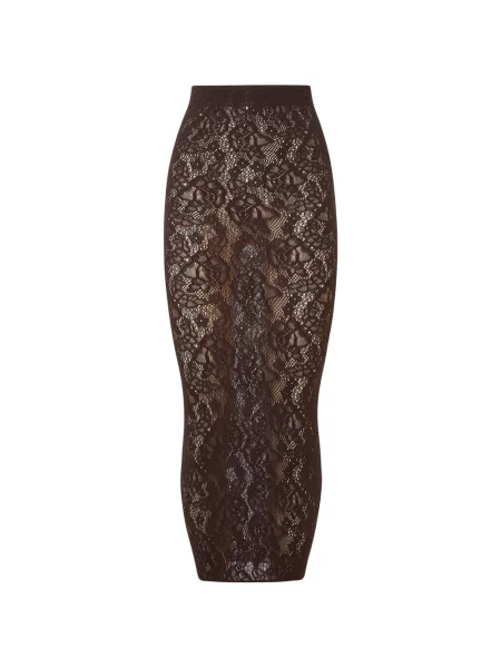 Fustă midi Wolford tricotate roz