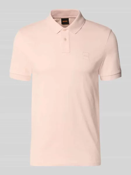 BOSS Orange polo z Passenger różowa