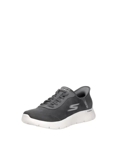 Sneakersy Skechers skórzane szare