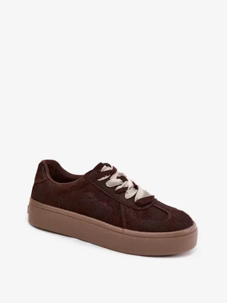 Teniși Big Star Shoes cu platformă alb