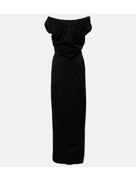 Rochie maxi Vivienne Westwood din jerseu de costum negru