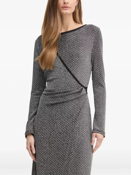 Rochie maxi Dvf Diane Von Furstenberg de costum gri