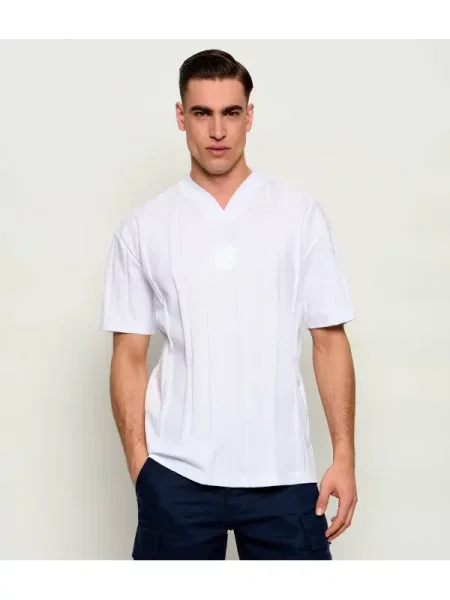 BOSS GREEN Tricou TS_BB BC Lux GRX | Relaxed fit alb