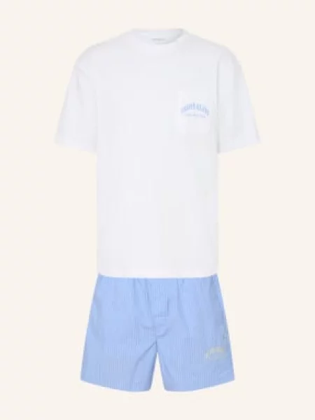 Calvin Klein Krótkie Piżamy blau biała