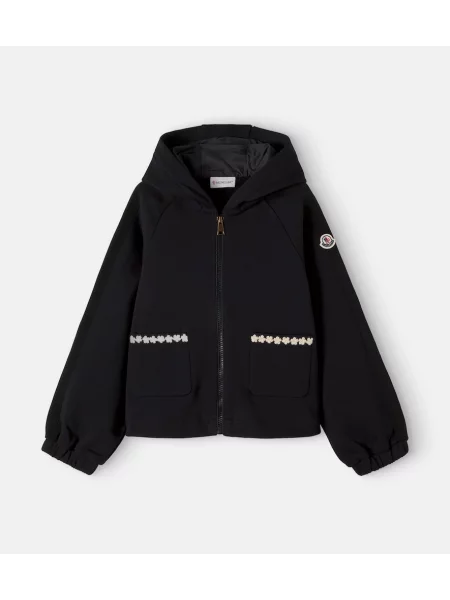Gyerek kapucnis melegítő felső Moncler Enfant fekete