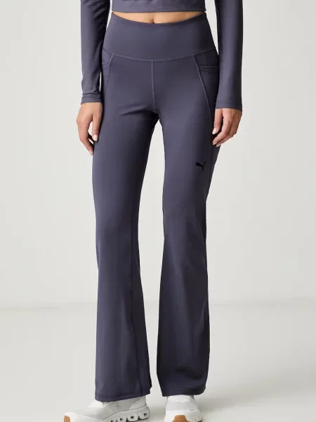 Puma sportovní legíny Essential Bootcut fialové