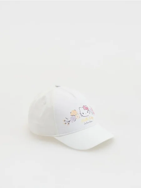Reserved Șapcă cu cozoroc Hello Kitty crem