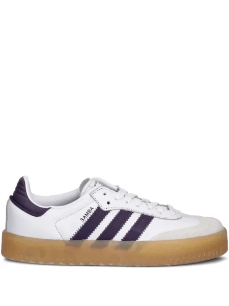 Pruhované slip on tenisky Adidas Campus s výšivkou bílé