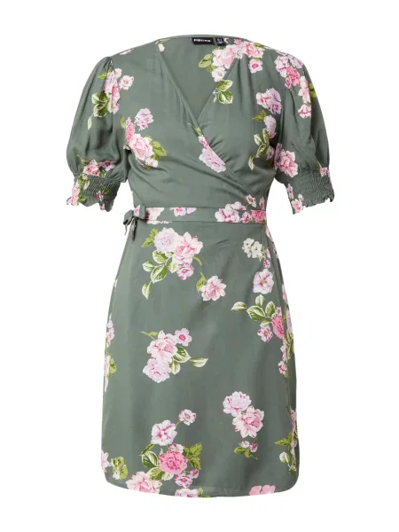PIECES Rochie TALA kaki / verde măr / roz deschis alb