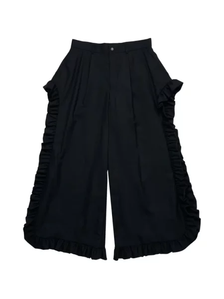 Pantaloni Noir Kei Ninomiya cu volane negru