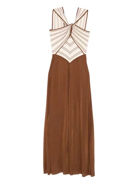 Rochie Zimmermann cu dungi de costum maro