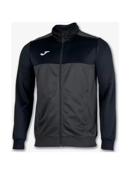 Bluza Joma Winner z pełnym zamkiem szaro-czarna S czarna