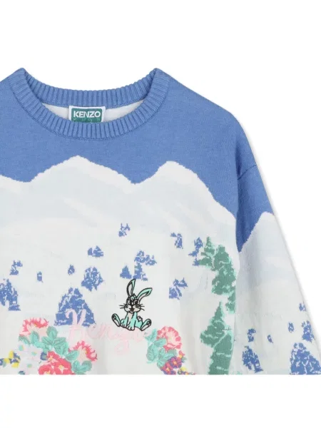 Sweter dziecięcy Kenzo biały