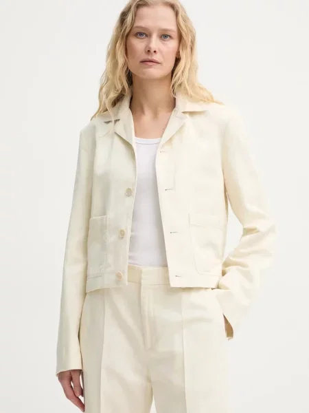 Filippa K geacă din amestec de in de tranzitie bej