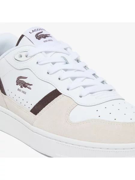 Lacoste Skórzane Sneakersy T-Clip Set biały
