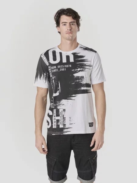 KOROSHI Tricou negru alb