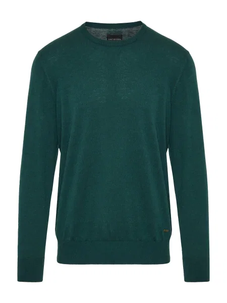 Funky Buddha Pulover închis verde