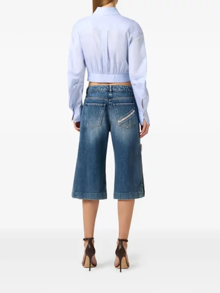 Cropp cămașă Elisabetta Franchi albastru