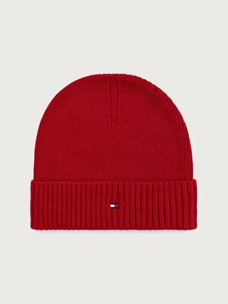 Tommy Hilfiger σκούφος beanie ανδρικός από πρόσμιξη κασμιριού κόκκινο