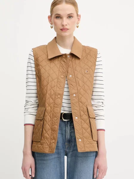Tommy Hilfiger bezrękawnik przejściowy brązowy