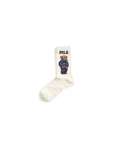 Polo Ralph Lauren klasické ponožky bílá