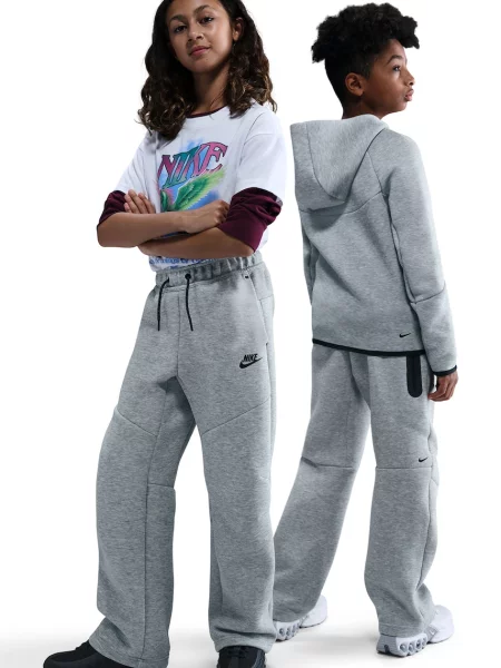 Gyerek fleece melegítő felső Nike szürke