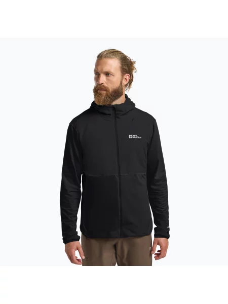 Bluza trekkingowa Jack Wolfskin Prelight Trail Hoody czarna