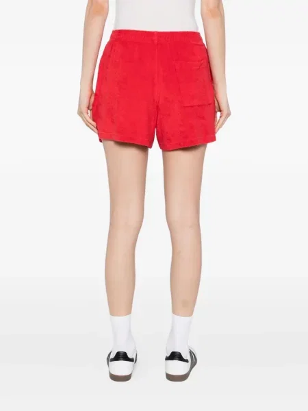 Pantaloni scurți Sporty & Rich din material terry roșu