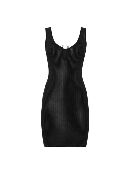 Dzianinowa mała mały sukienka mini Philipp Plein czarna
