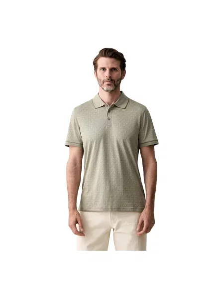 Dzianinowa koszulka polo Michael Kors z logo zielona