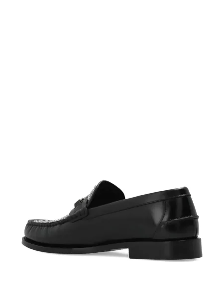 Pantofi loafer Versace cu tepi negru