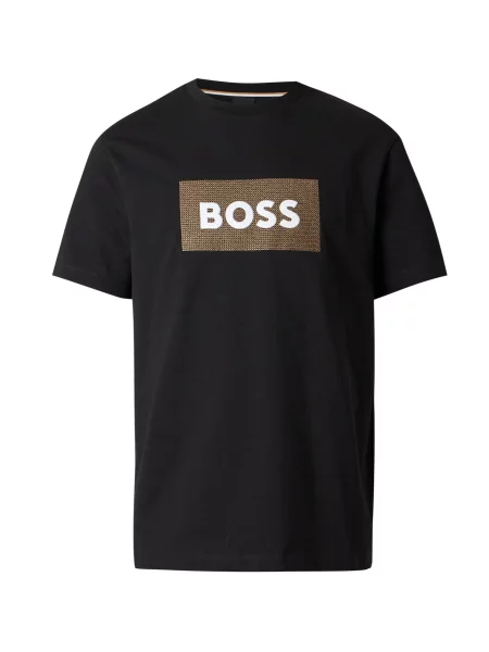 BOSS Tricou C-Taut auriu / negru alb