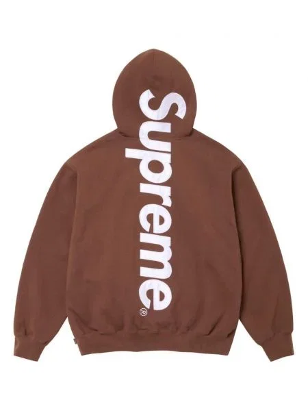 Hanorac cu glugă Supreme din satin cu aplicații