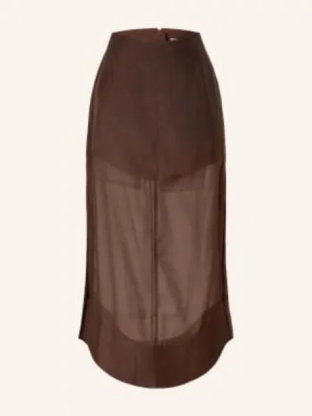 Aje. Spódnica Capture Z Mieszanki Materiałów Z Nitami braun
