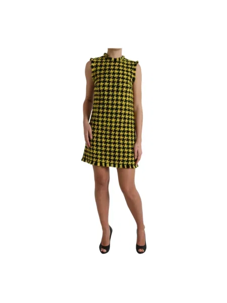 Sukienka mini Dolce And Gabbana biznesowa żółta