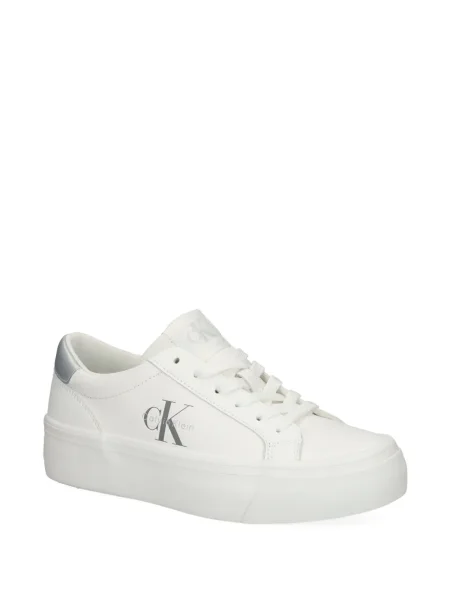 Sneakerși Calvin Klein cu platformă alb