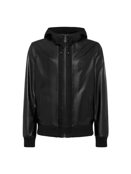 Kurtka skórzana Philipp Plein czarna